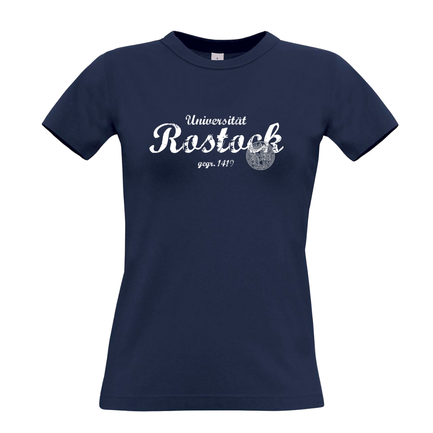 Tailliertes Damen T-Shirt mit Vintage Druck