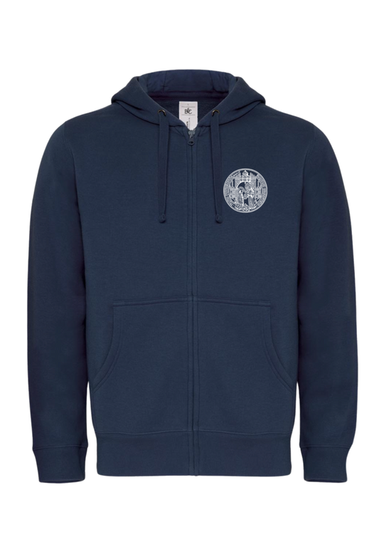 Herren Kapuzensweatjacke mit Logo der Uni Rostock