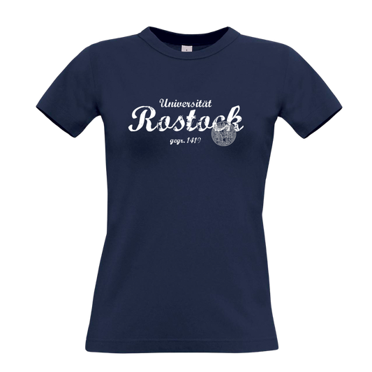 Tailliertes Damen T-Shirt mit Vintage Druck