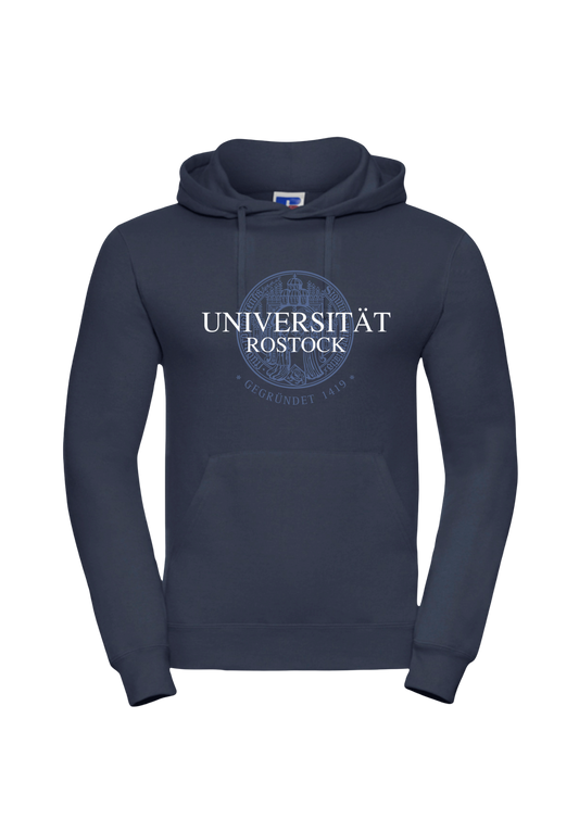 Unisex Kapuzensweatshirt mit Siegel (bestickt) der Universität Rostock
