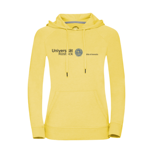 Damen Kapuzensweatshirt mit original Schriftzug der Uni Rostock