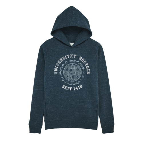 Unisex Kapuzensweatshirt mit Siegel der Universität Rostock im Vintage Look