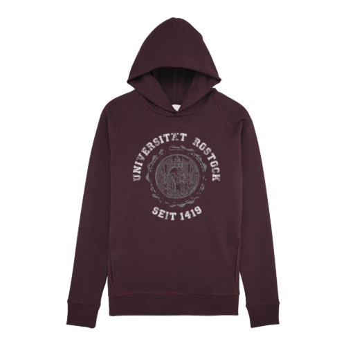 Unisex Kapuzensweatshirt mit Siegel der Universität Rostock im Vintage Look