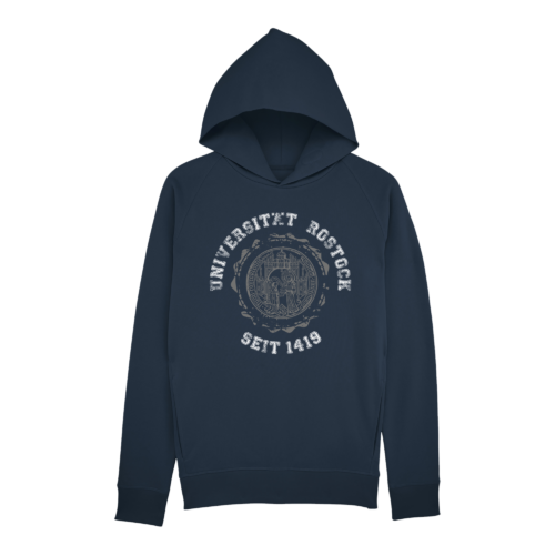 Unisex Kapuzensweatshirt mit Siegel der Universität Rostock im Vintage Look
