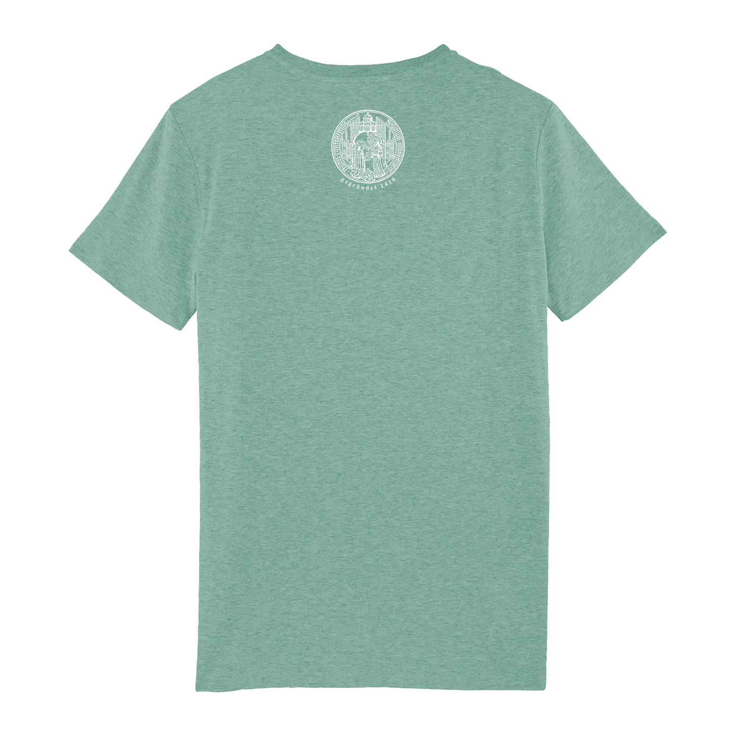 T-Shirt mit Schriftzug Universität Rostock gegr. 1419 und Siegel im Nacken