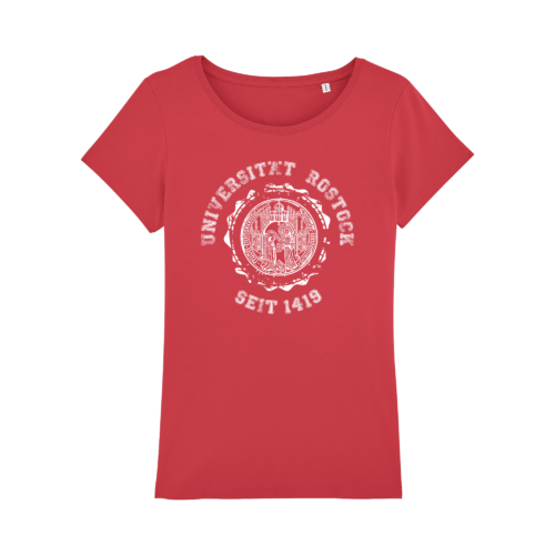 Damen T-Shirt mit dem Siegel (groß) der Universität Rostock im Vintage Look