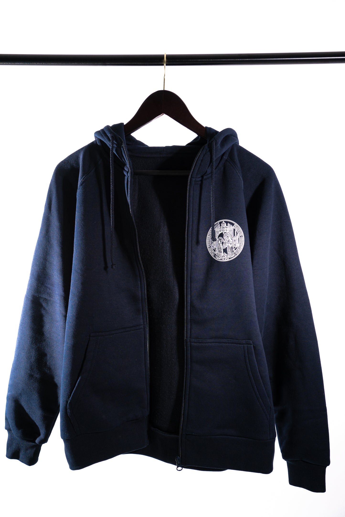 Herren Kapuzensweatjacke mit Logo der Uni Rostock